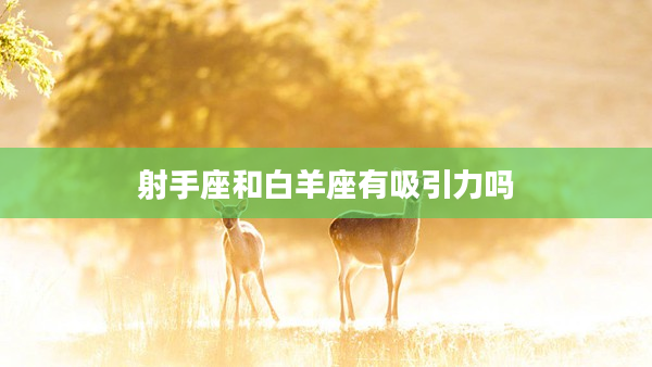 射手座和白羊座有吸引力嗎