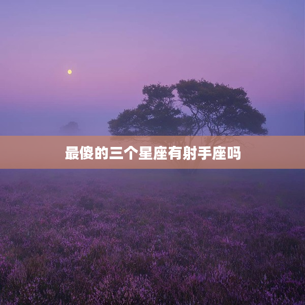 最傻的三個星座有射手座嗎