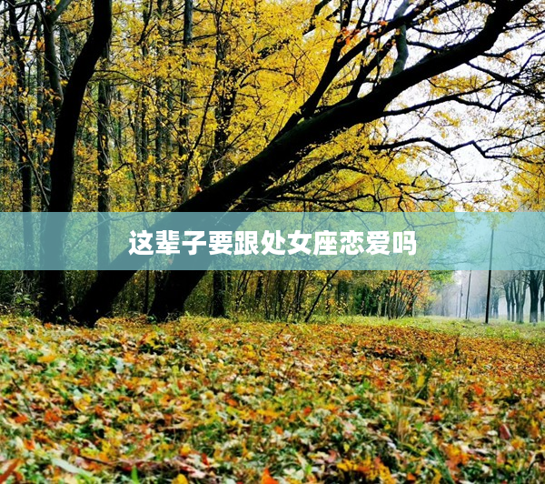 這輩子要跟處女座戀愛(ài)嗎