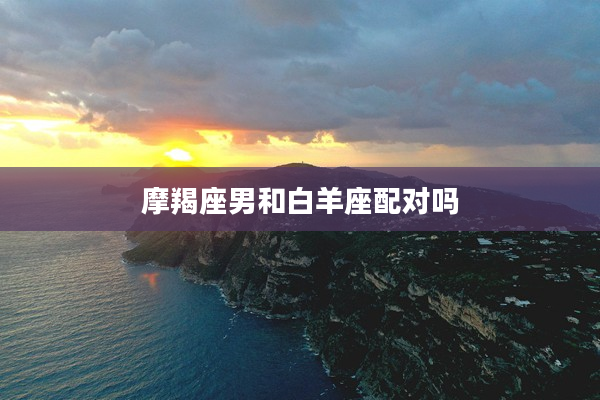 摩羯座男和白羊座配對嗎