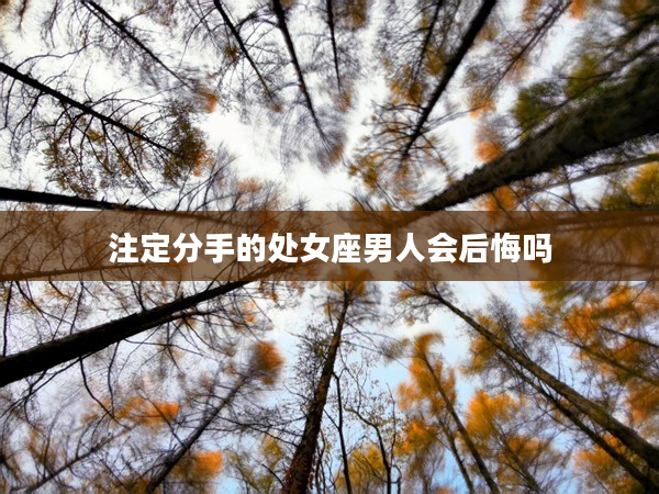 注定分手的處女座男人會后悔嗎