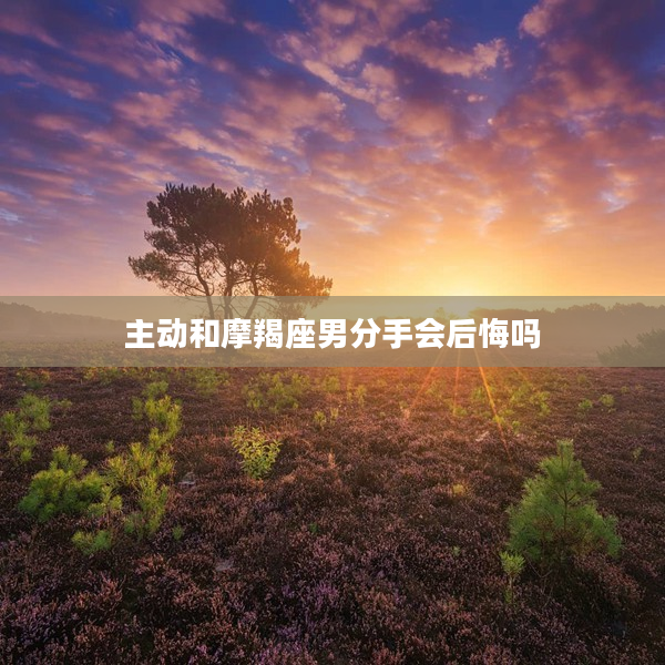 主動和摩羯座男分手會后悔嗎