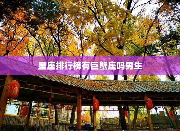星座排行榜有巨蟹座嗎男生